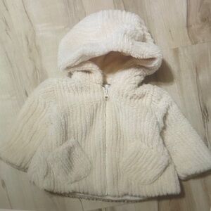 Cozy Cream Hooded Kids Jacket